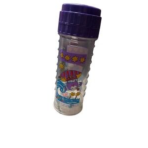 Vintage 90s Playtex Plastic Decorated Drop-In Nurser Baby Bottle w/Lid